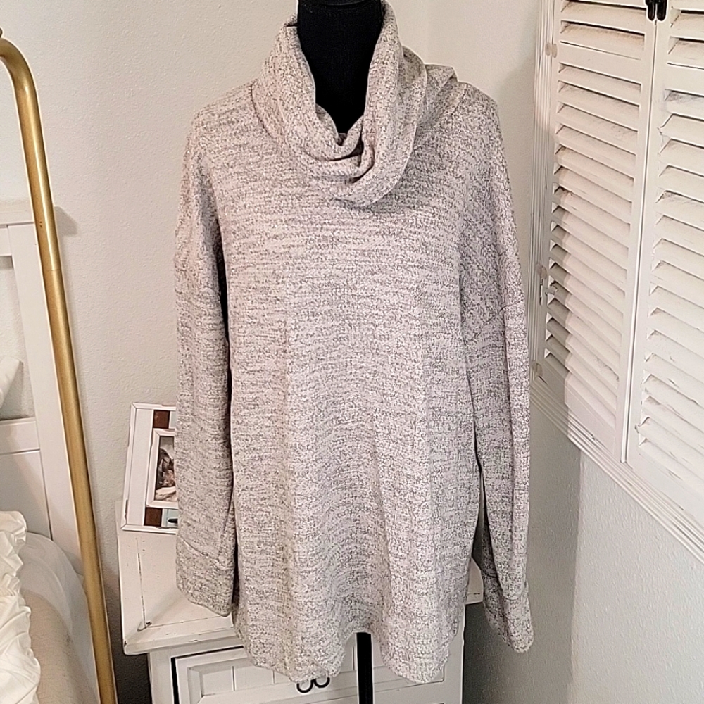 Glittery Pure Energy Cowl Neck Sweater